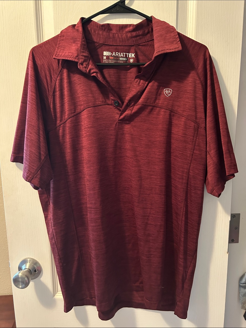 Ariat Men’s Heathered Maroon Polo Shirt